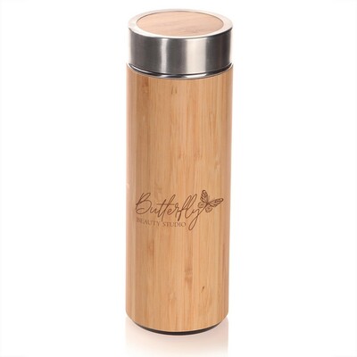 Bamboo thermos for laser engraving